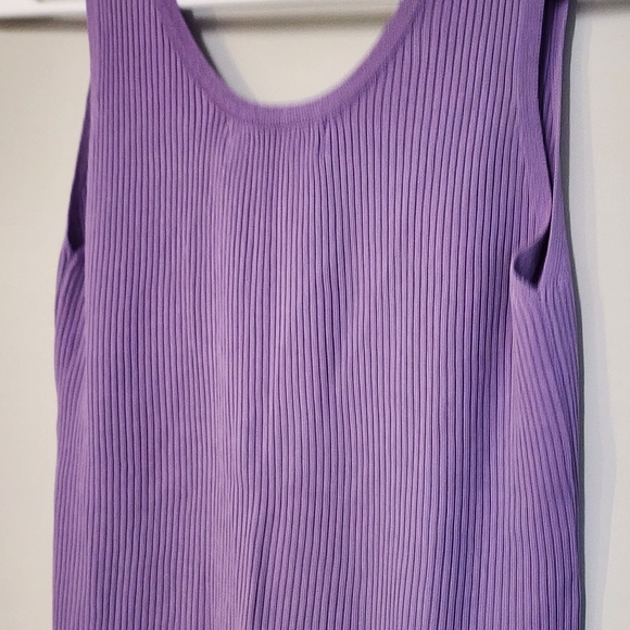 Yves Saint Laurent Purple Ribbed Tank Top - Picture 6 of 7